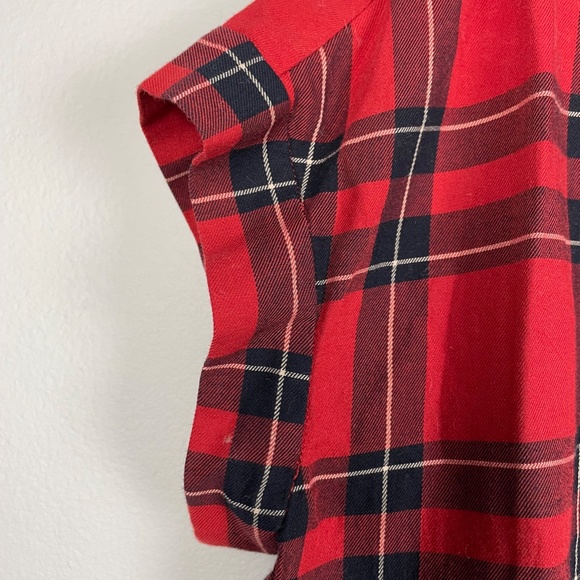 Madewell Central Shirt in Dahl Plaid Red XS - Picture 9 of 14